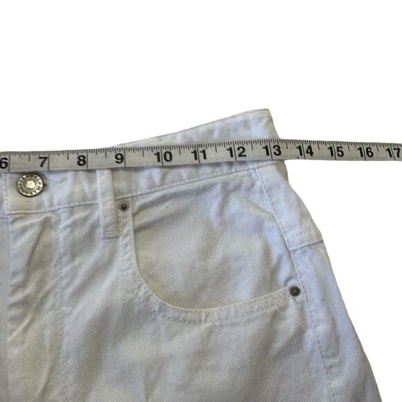 Isabel Marant White High Rise Wide Leg Cropped Raw Hem Cabrio White Jeans, 2 - Picture 13 of 16